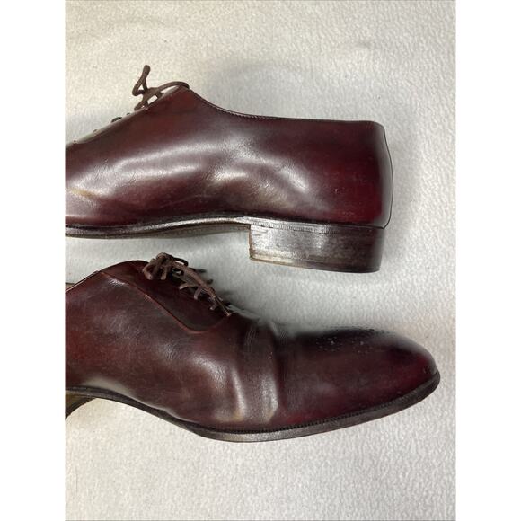 BALLY Men’s 11 3E Wide Oxblood Leather Oxford Brogue Medallion Toe Italy main image 12